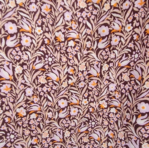 J. Crew Puff Sleeve Satin Back Crepe Top w/Floral Flourish Size Small - Picture 4 of 4